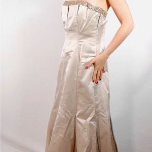 Rose Taft Glamorous Rhinestone Evening Gown Circa 1980s